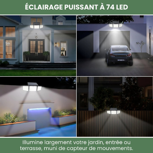 GlowGuard™ – Lampe Solaire Extérieure à Capteur Intelligent.