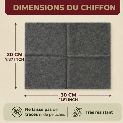 Chiffon Microfibre MagicClean™ — Nettoyage Sans Produit, Résultat Impeccable