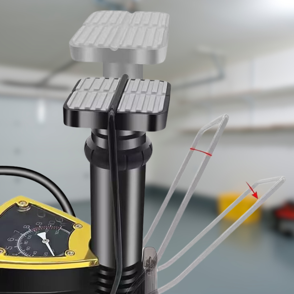 PneumaFix – Pompe à Pied avec Manomètre Intégré