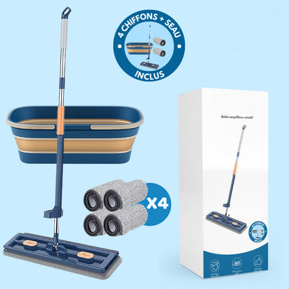 NettoMax Pro 360 — Vadrouille rotative avec seau essoreur mains libres