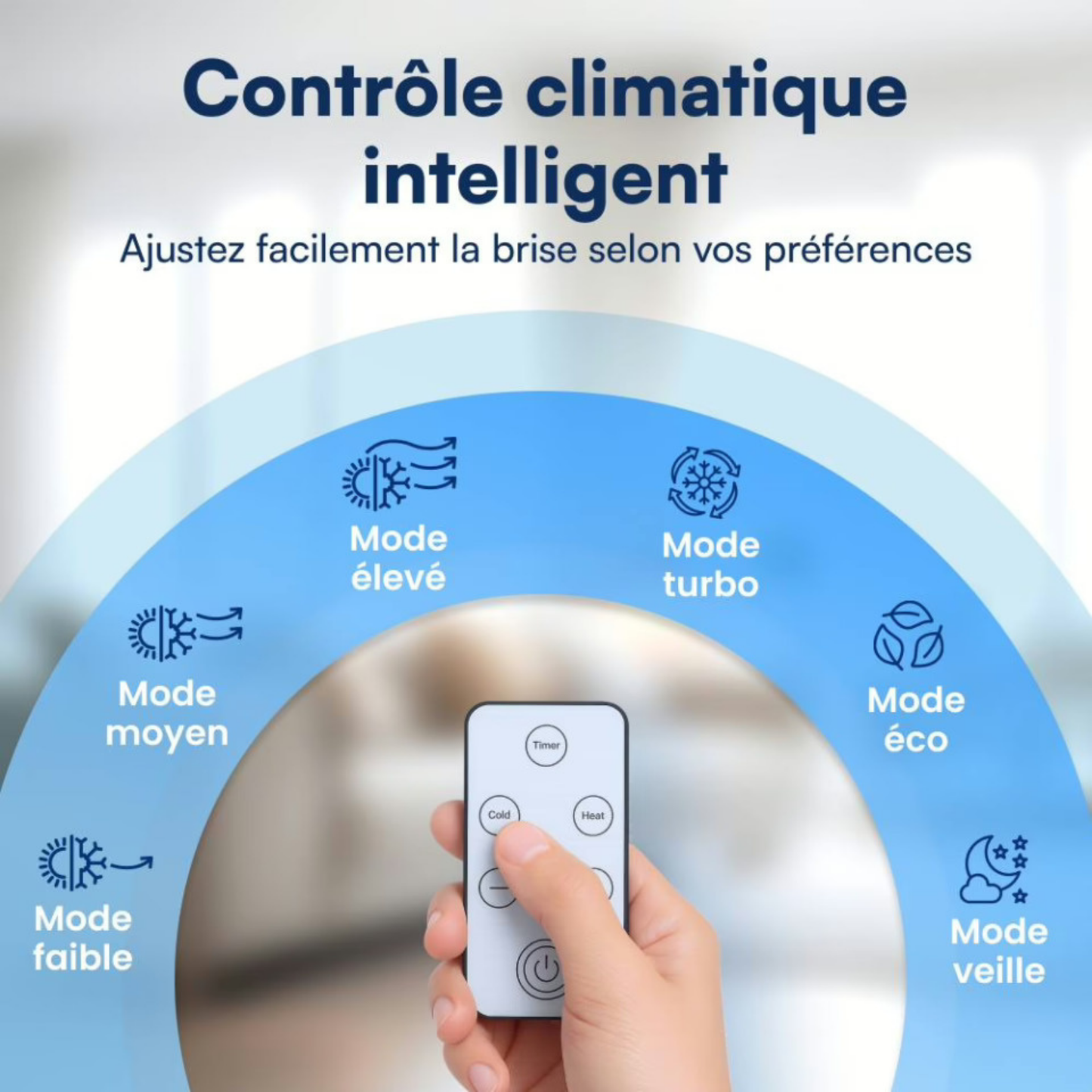 FraîcheurPro AirMax 4-en-1 — Climatiseur Portable Sans Installation