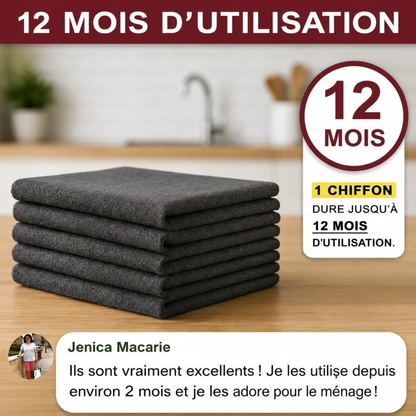 Chiffon Microfibre MagicClean™ — Nettoyage Sans Produit, Résultat Impeccable