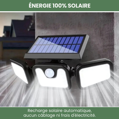 GlowGuard™ – Lampe Solaire Extérieure à Capteur Intelligent.