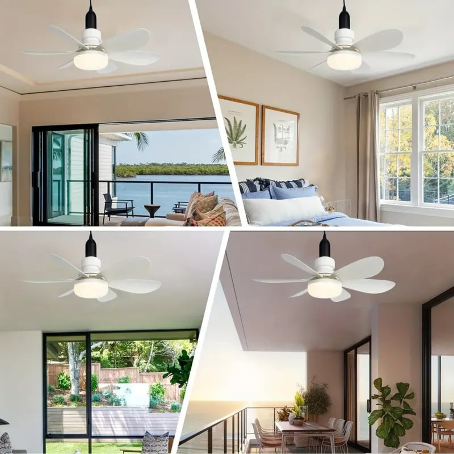 VentiloPro 2-en-1 — Ventilateur de plafond avec lumière LED & télécommande.