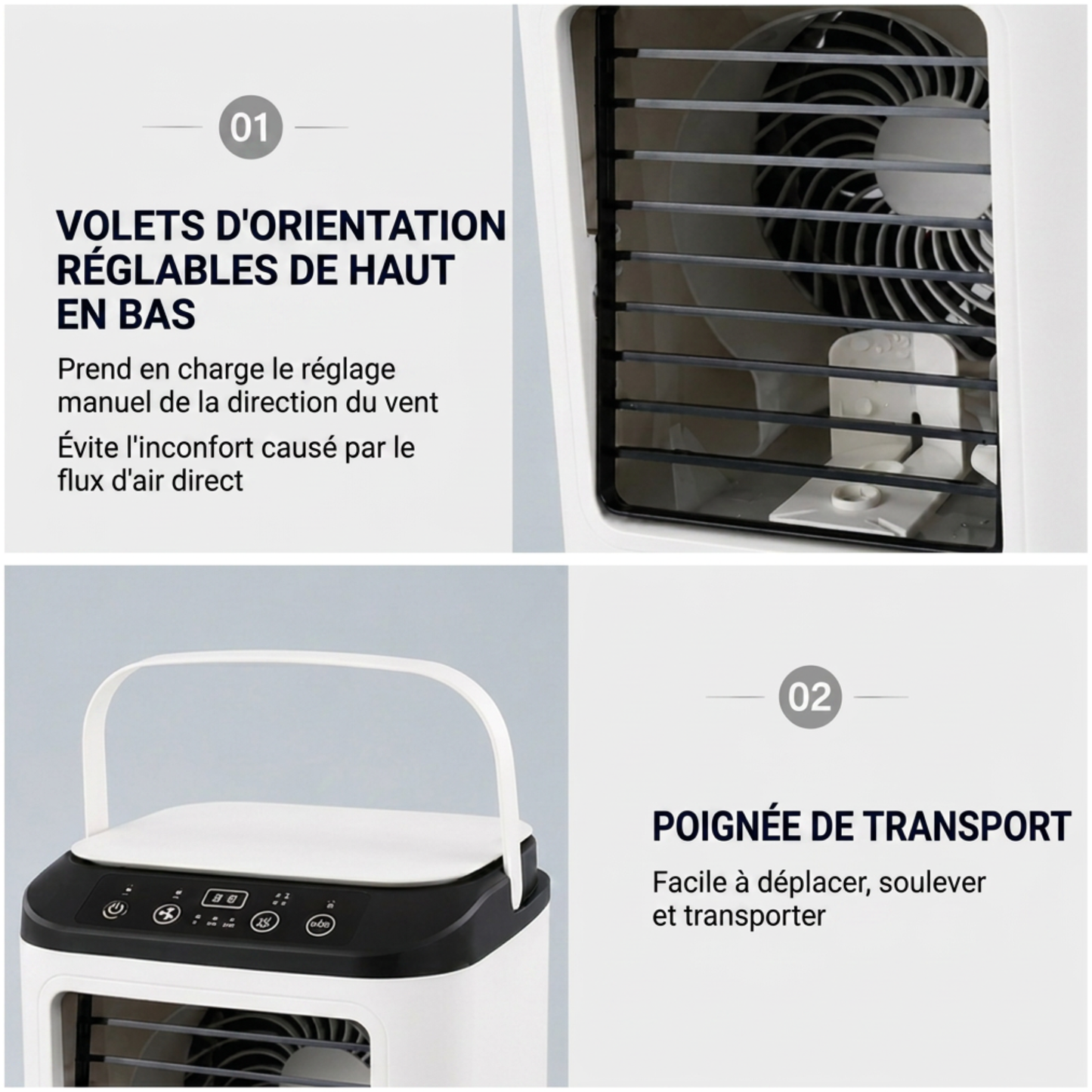 Boréa ClimaPro 2-en-1 — Climatiseur & Chauffage Portable Silencieux