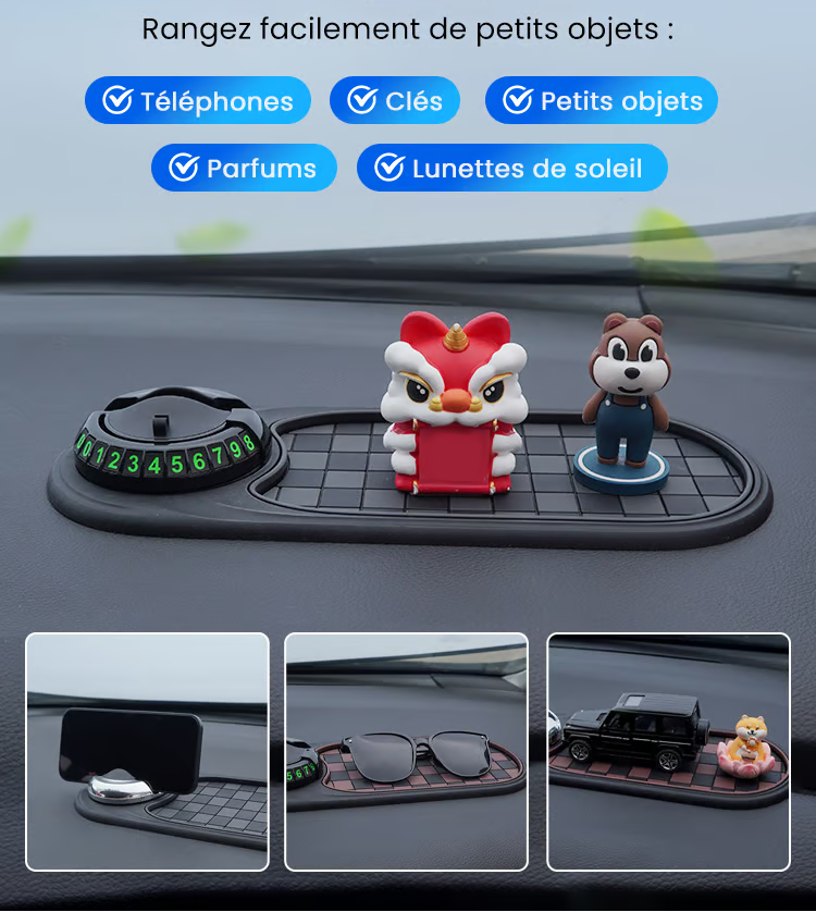 Tapis antidrapant multifonctionnel pour voiture