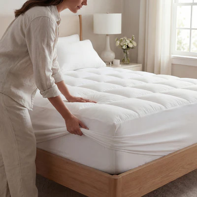 Surmatelas Québecool™ Resort Luxe — Confort Hôtel & Fraîcheur Toute la Nuit