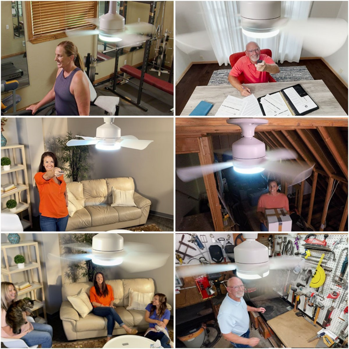 VentiloPro 2-en-1 — Ventilateur de plafond avec lumière LED & télécommande.