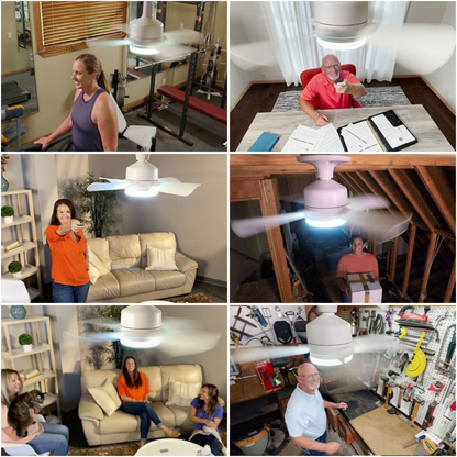 VentiloPro 2-en-1 — Ventilateur de plafond avec lumière LED & télécommande.
