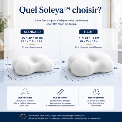 Soleya™ — Oreiller Ergonomique Confort & Alignement