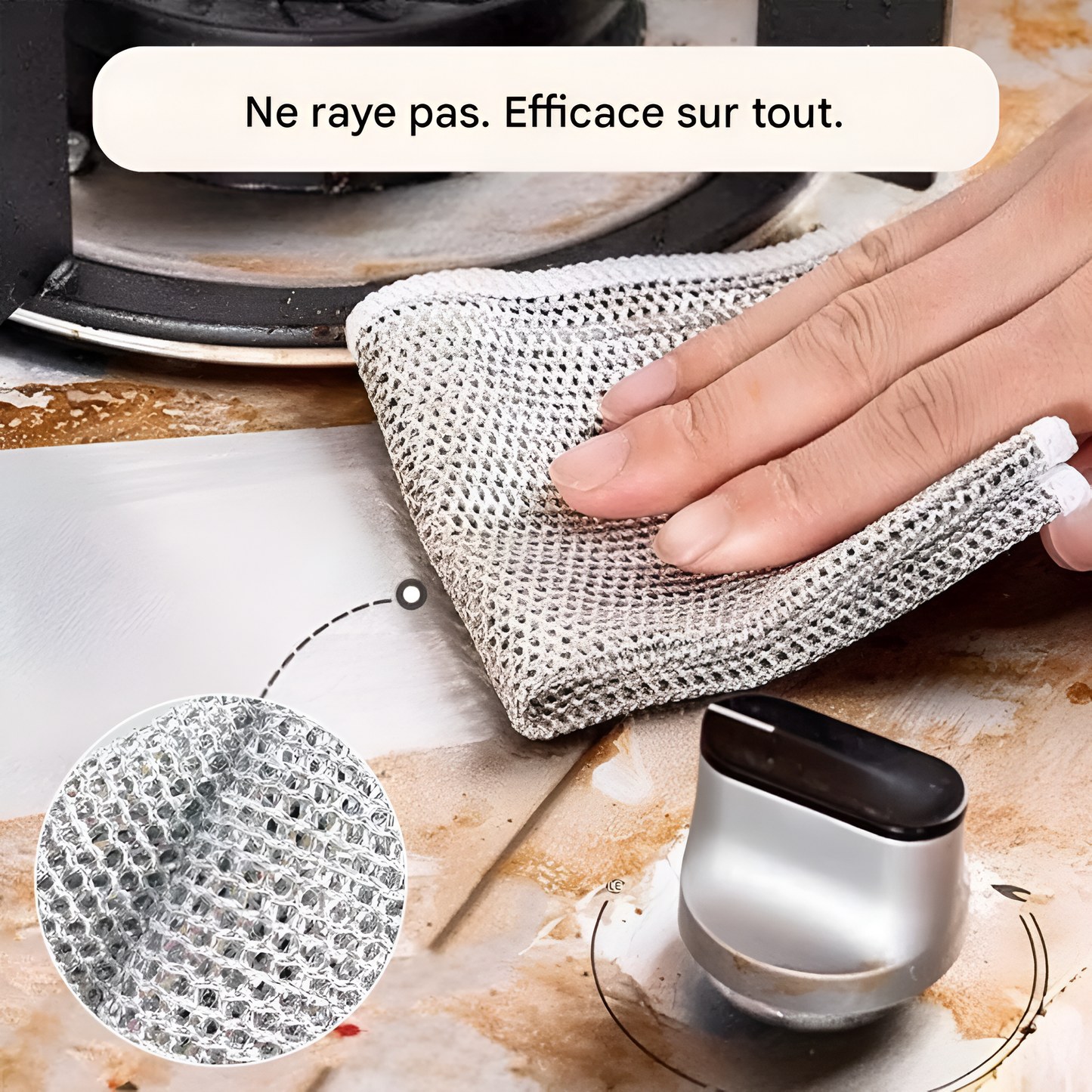 ÉcoBrill™ – Lingette Réutilisable Anti-Rayure & Écologique