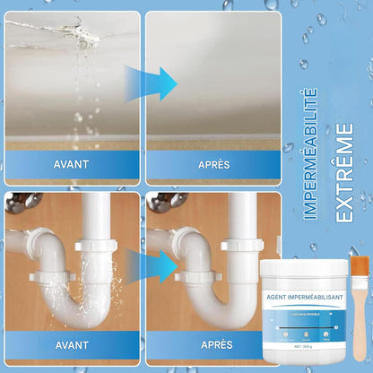 AquaSeal™ – Colle Imperméabilisante Transparente et Durable