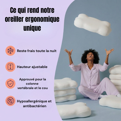 Oreiller SomniX Pro — Soulagement Instantané Dès La Première Nuit