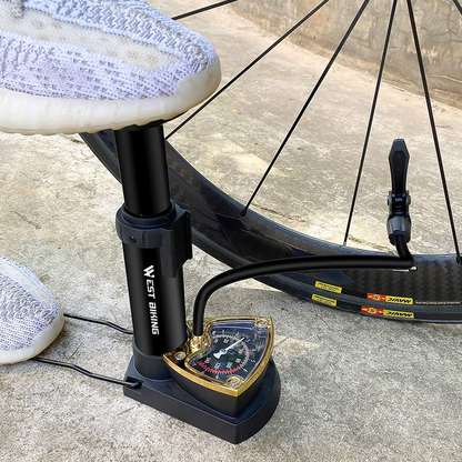 PneumaFix – Pompe à Pied avec Manomètre Intégré