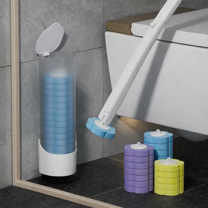 Brosse de Toilette Jetable avec Support Mural