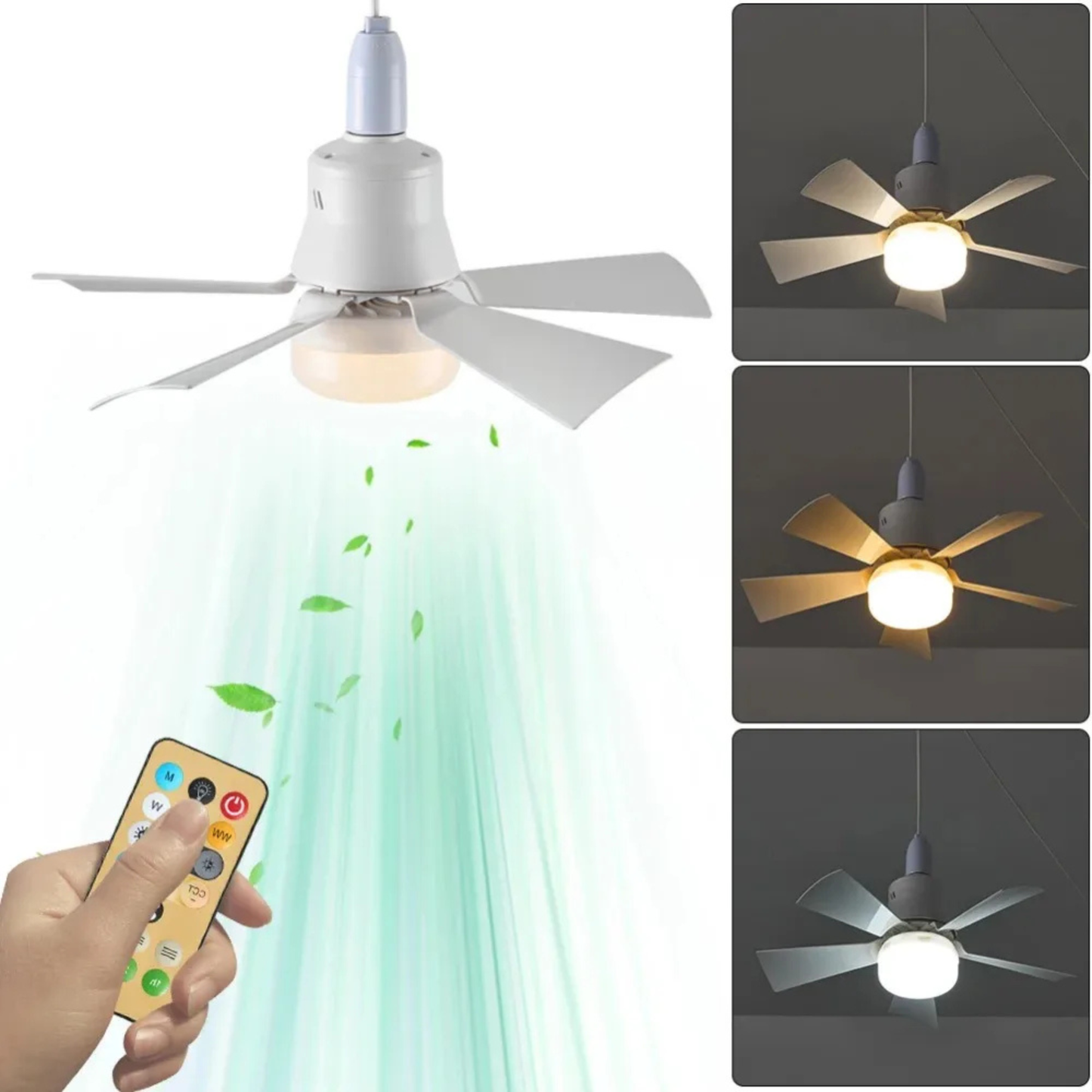 VentiloPro 2-en-1 — Ventilateur de plafond avec lumière LED & télécommande.
