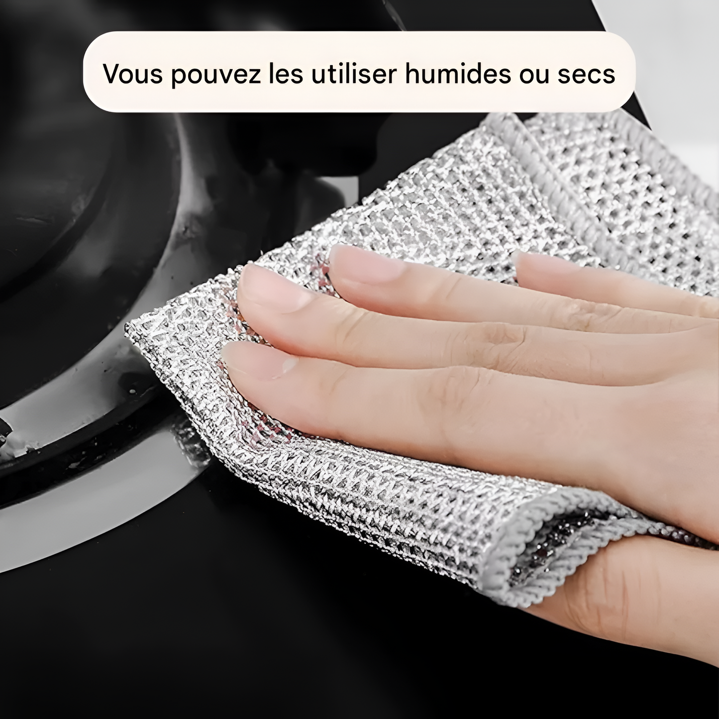 ÉcoBrill™ – Lingette Réutilisable Anti-Rayure & Écologique