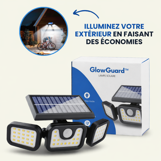 GlowGuard™ – Lampe Solaire Extérieure à Capteur Intelligent.