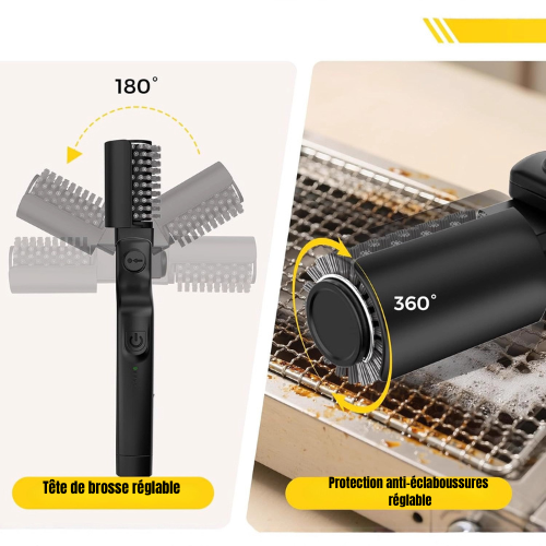 GrillX™ – Nettoyeur Électrique Haute Puissance pour Grilles.