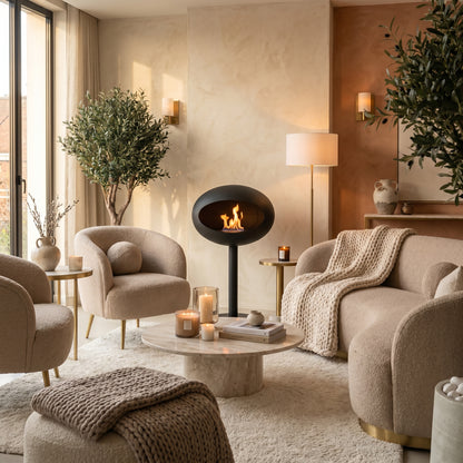 FoyerNord™ — Cheminée Décorative Sans Conduit | Flamme Réelle