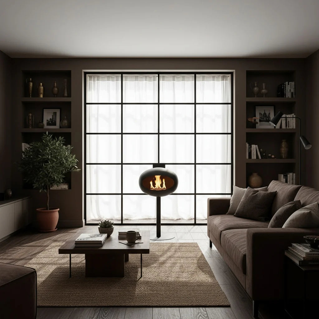 FoyerNord™ — Cheminée Décorative Sans Conduit | Flamme Réelle