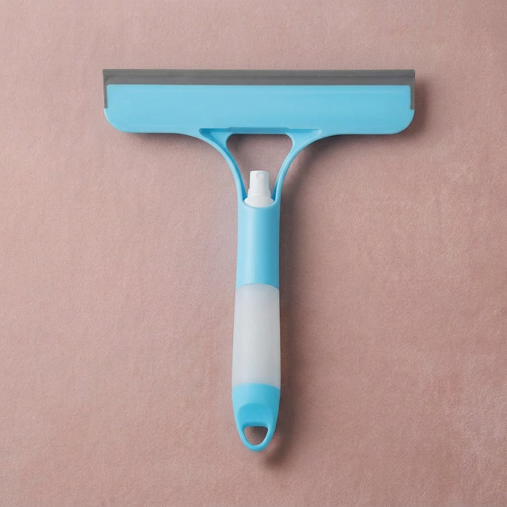 NettoVitre Pro — Grattoir Nettoyant 3-en-1 — Vaporisateur · Brosse · Raclette