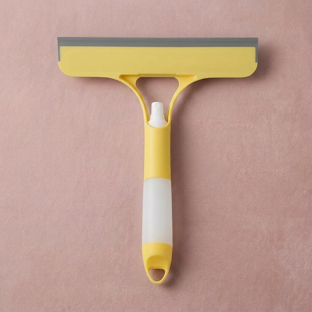 NettoVitre Pro — Grattoir Nettoyant 3-en-1 — Vaporisateur · Brosse · Raclette