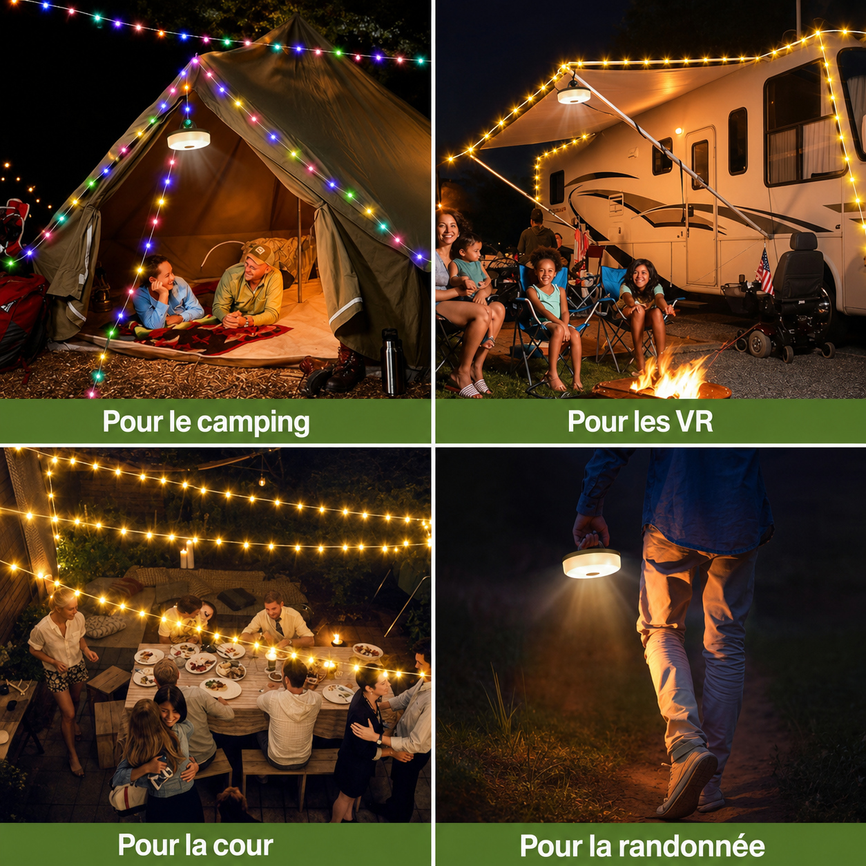 Luméa Nomade™ — Lampe solaire 2-en-1 avec guirlande lumineuse