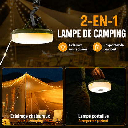 Luméa Nomade™ — Lampe solaire 2-en-1 avec guirlande lumineuse