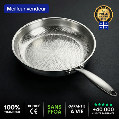 TITANOX™ – Poêle en Titane Pur Sans Revêtement