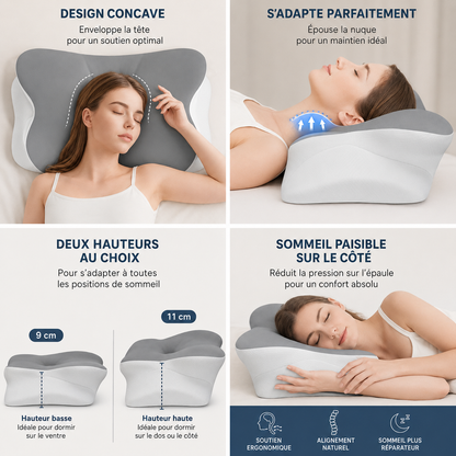NuvaRest™ – Oreiller Ergonomique Cervical Rafraîchissant
