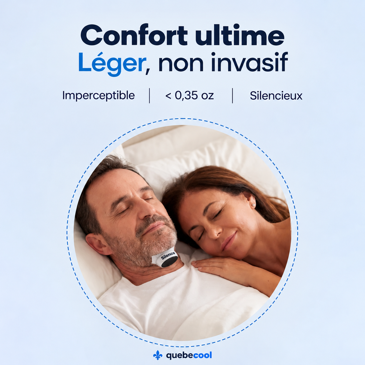 Silenco | Appareil Anti-Ronflement Intelligent TENS | 3 Intensités, Rechargeable