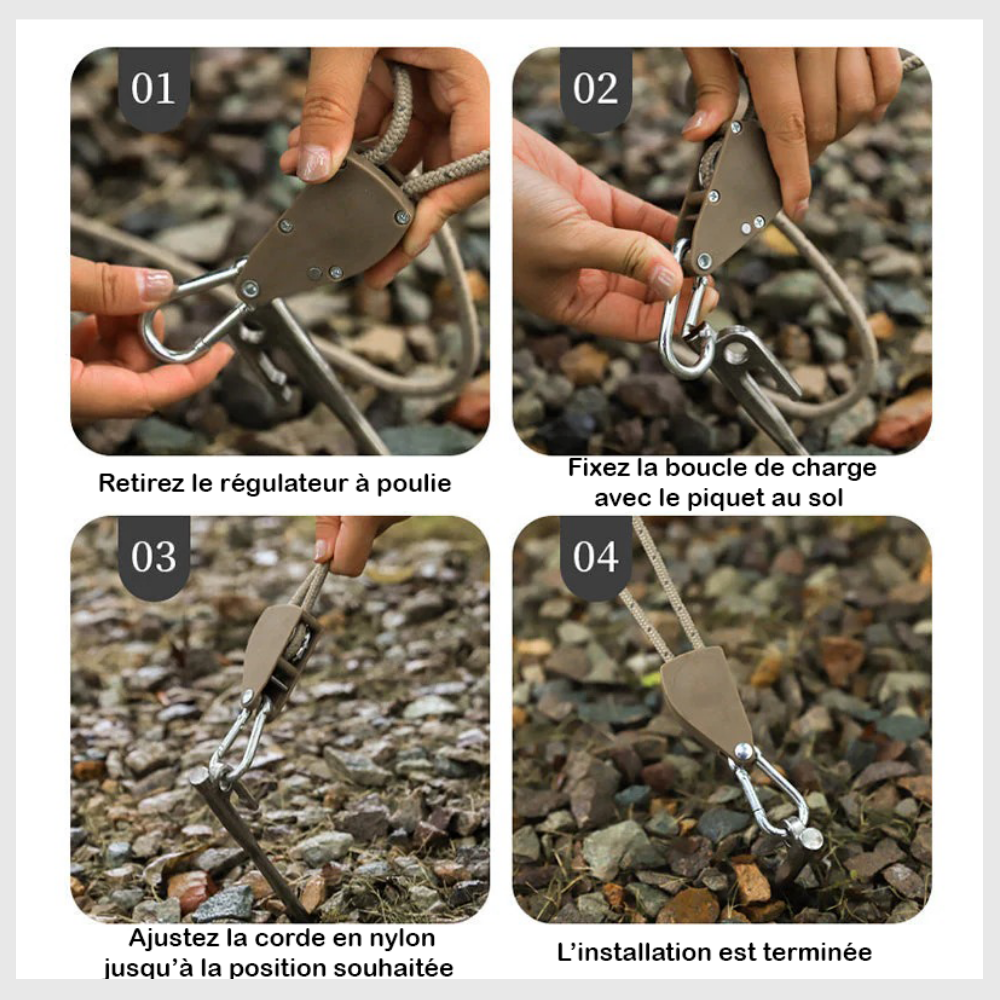 CampFix™ – Corde Ajustable Haute Résistance