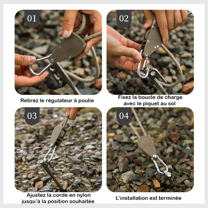 CampFix™ – Corde Ajustable Haute Résistance