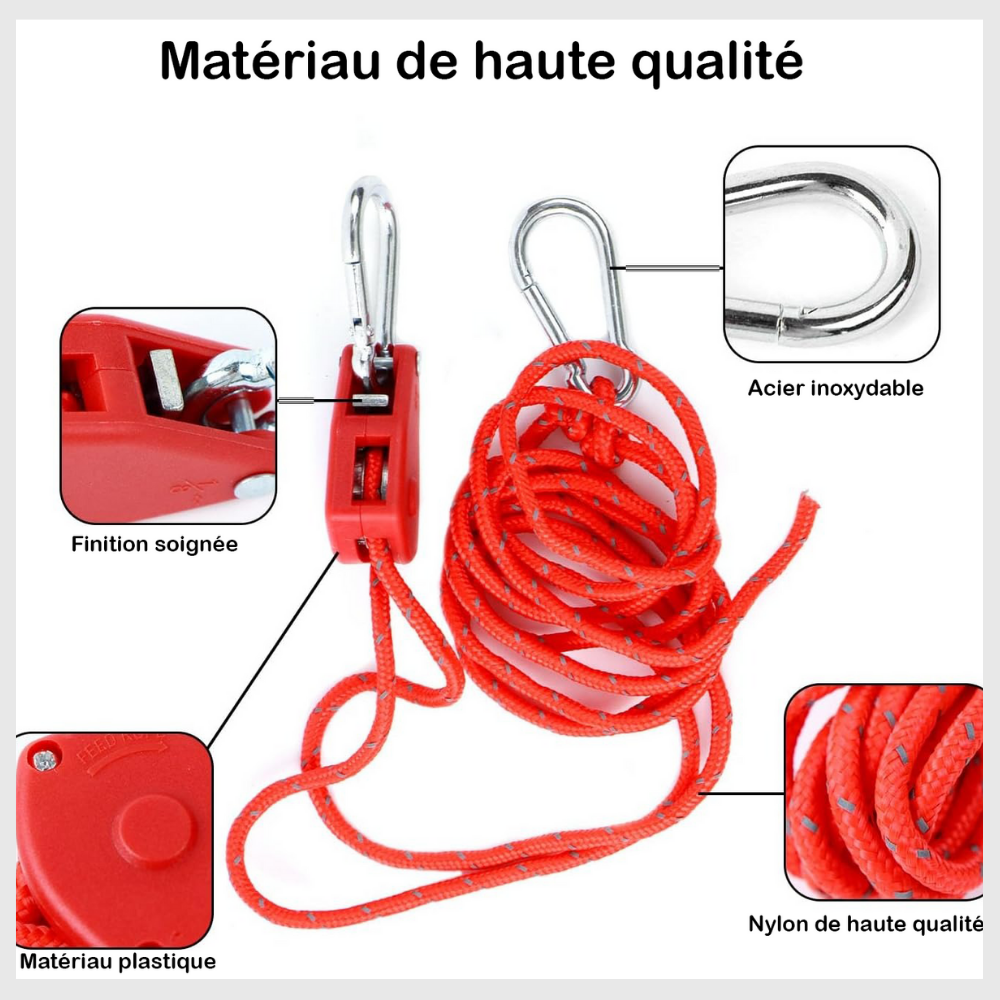 CampFix™ – Corde Ajustable Haute Résistance