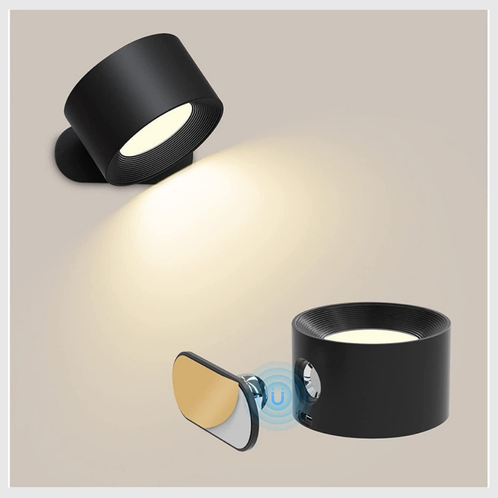 LumiNid Pro – Lampe LED Murale Sans Fil | 3 Teintes | Rechargeable USB-C.