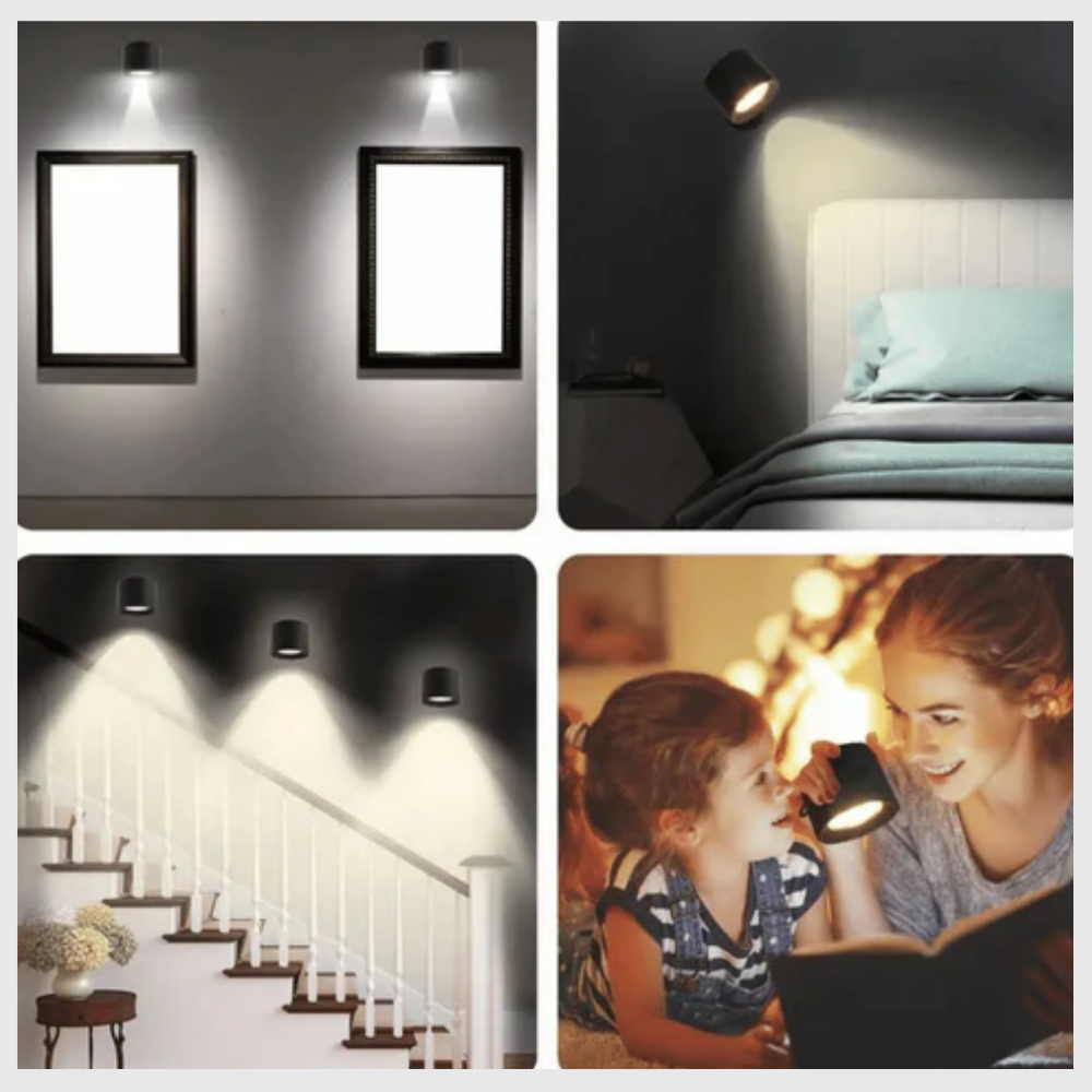 LumiNid Pro – Lampe LED Murale Sans Fil | 3 Teintes | Rechargeable USB-C.