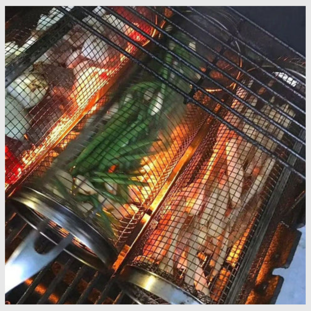 Panier de barbecue rotatif
