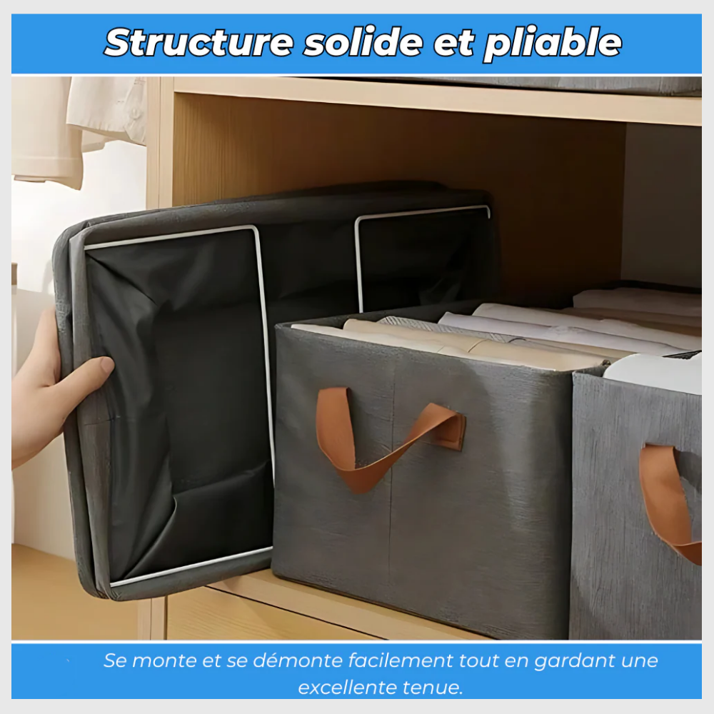 StockaBox™ – Boîte Pliable en Tissu Ultra-Résistant