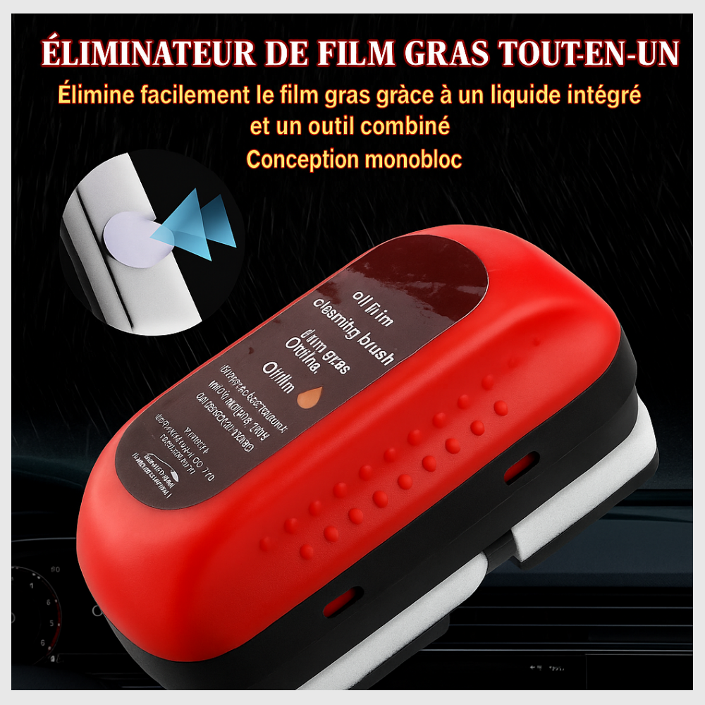 Brosse de nettoyage pour film d'huile automobile