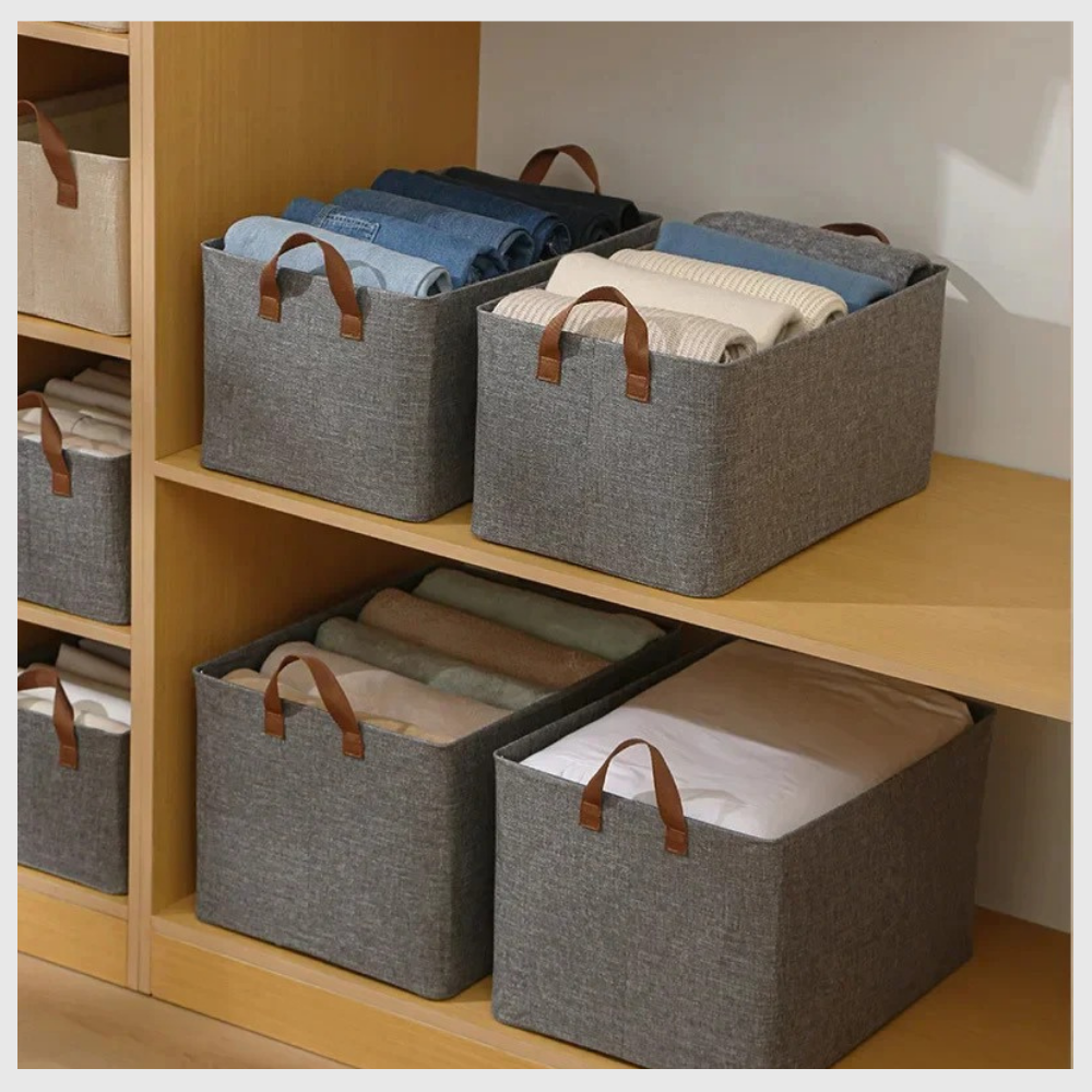 StockaBox™ – Boîte Pliable en Tissu Ultra-Résistant