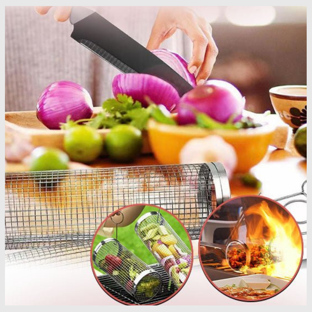 Panier de barbecue rotatif