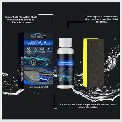 ClairLumi™ – Liquide de réparation pour phares de voiture