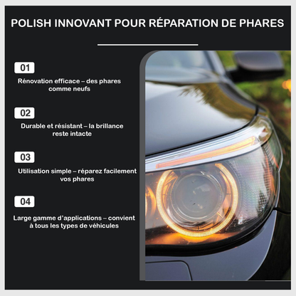 ClairLumi™ – Liquide de réparation pour phares de voiture