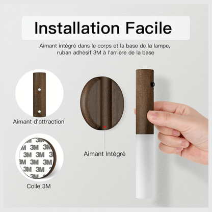 LumiNoir™Veilleuse LED murale sans fil