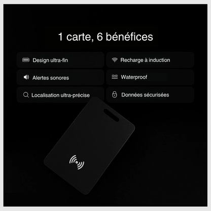 Trackit™ – Carte de Suivi GPS Élégante et Discrète