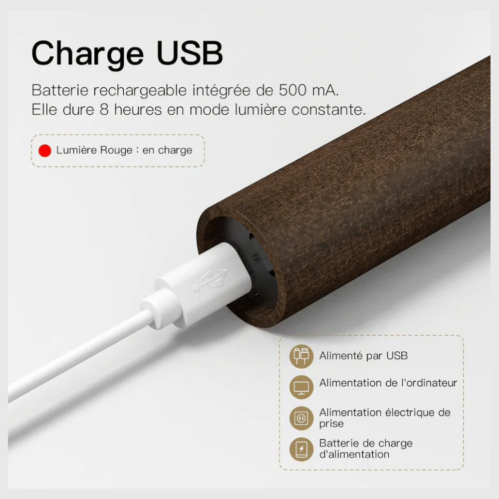 LumiNoir™Veilleuse LED murale sans fil