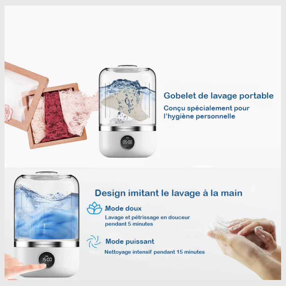 WashEase™ Mini lave-linge portable rechargeable