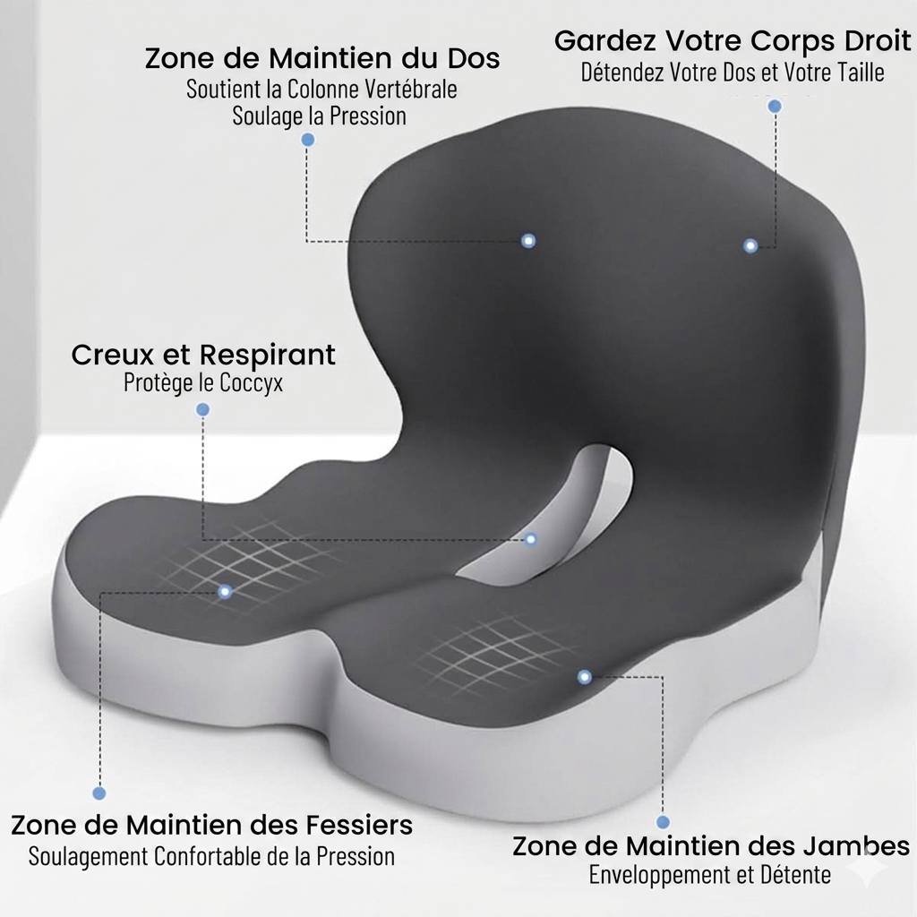 ErgoRelief Pro | Coussin Ergonomique Mémoire de Forme