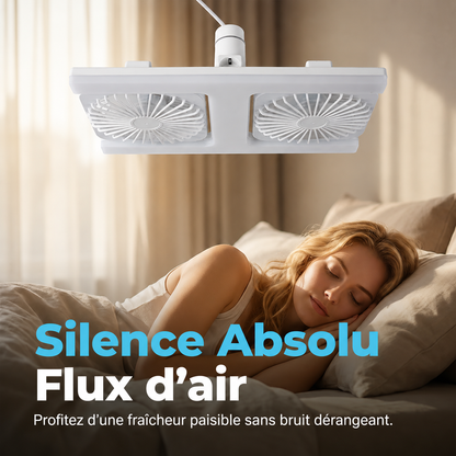 FraîcheurPro™ AirLux 2-en-1 — Ventilateur Plafonnier LED Double Tête
